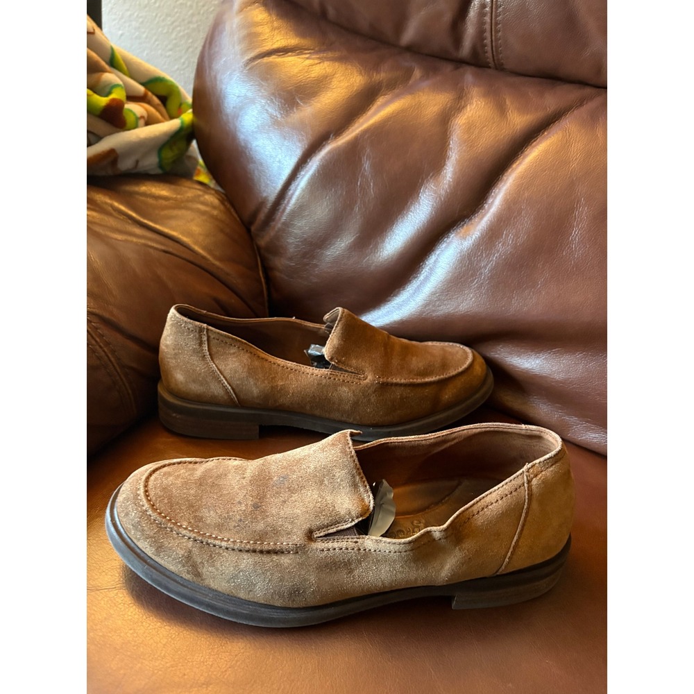 Paul Green Womens Brown Suede Slip On Moc‎ Toe Loafers Shoes Size 6 Business - Picture 6 of 7